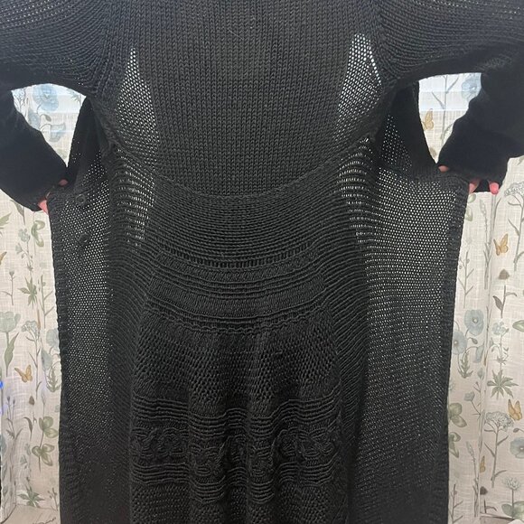 Long Knit Wool Coat - Picture 9 of 11